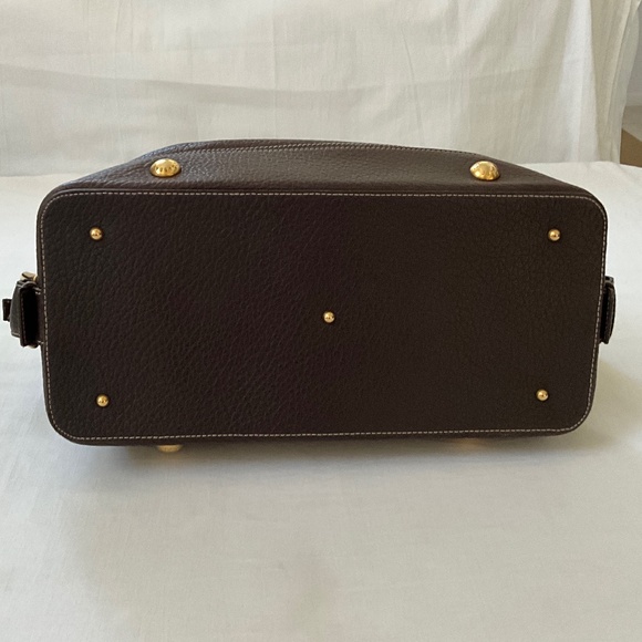 DOLCE & GABBANA Leather Weekender Duffle Satchel Brown - Picture 7 of 16